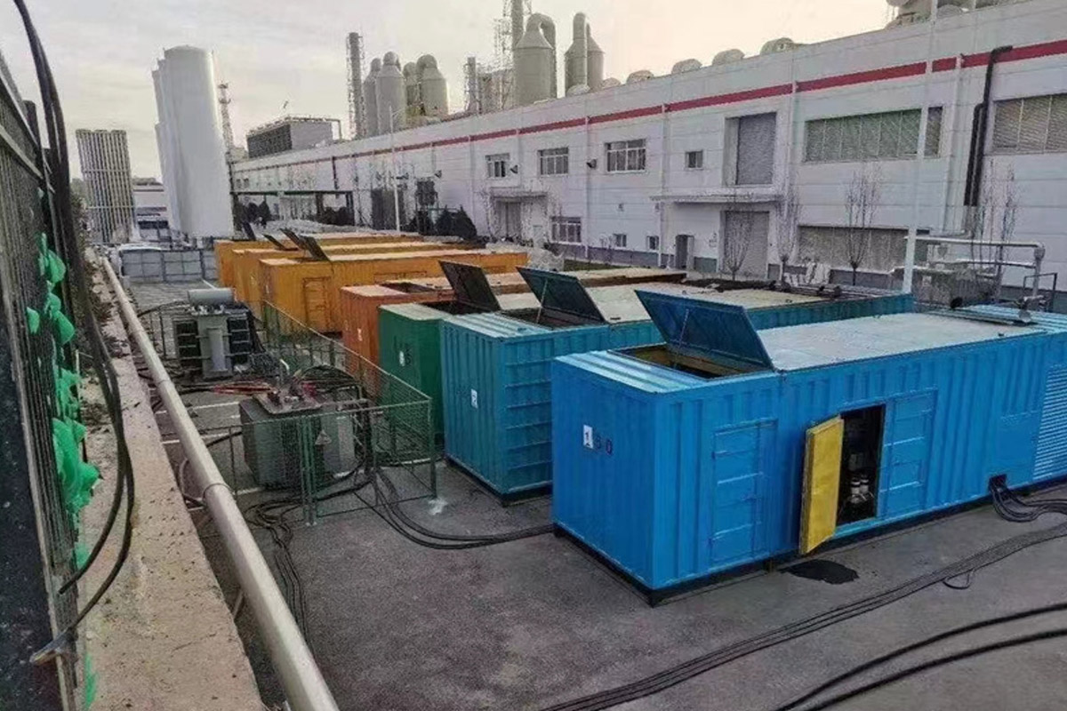 临江发电机租赁施工现场